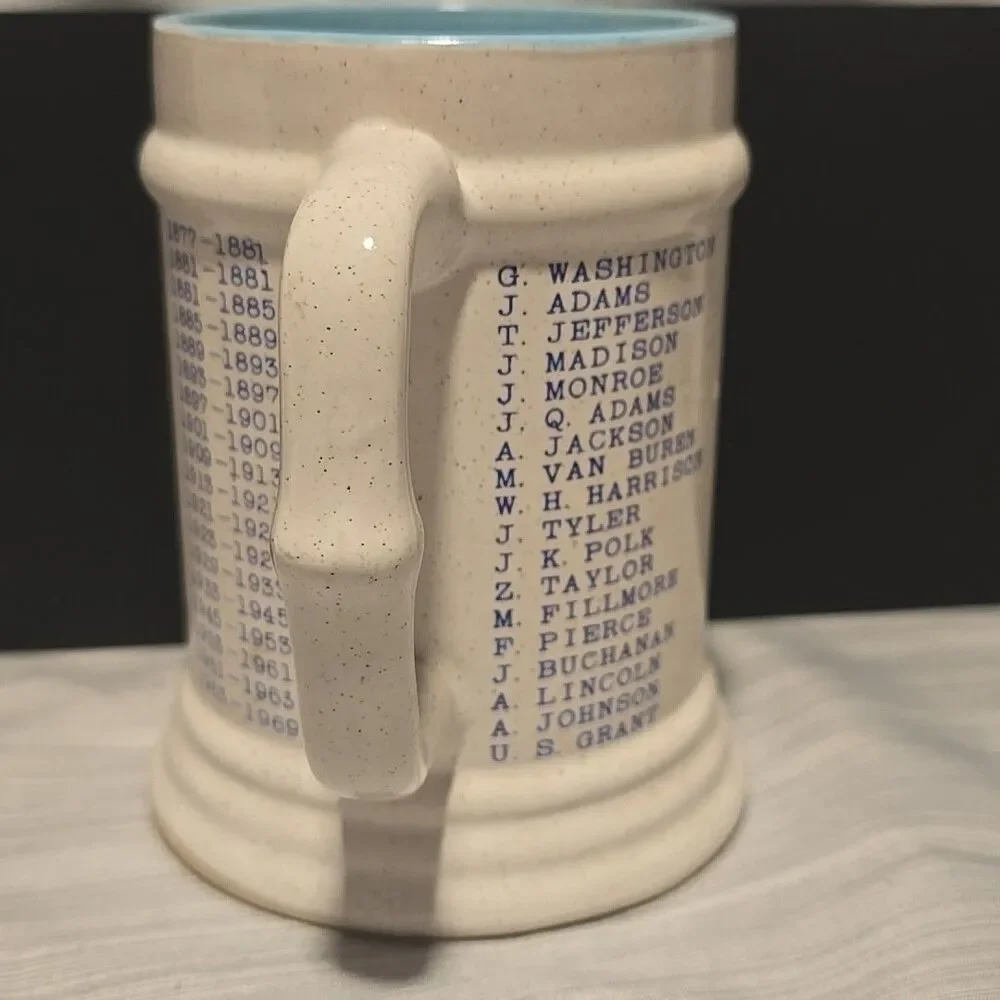 Vintage Presidents Of The USA Coffee, Tea Mug Washington To Nixon 1969,Stoneware